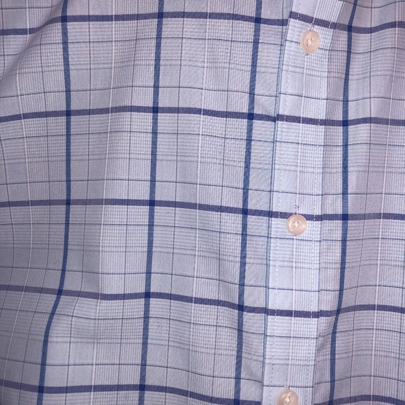 Michael Kors Blue Windowpane Dress Shirt, 17/32-33 - Picture 3 of 4
